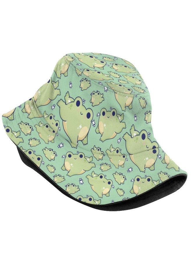 ASYG Frog Bucket Hat Fisherman Cap Animal Bucket Hat Sun Beach Cap Men Women Travel Caps - Image 2